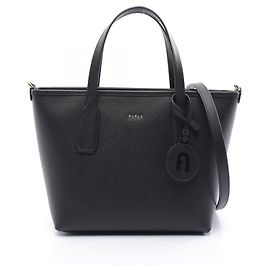 Furla klassische Leder-Tote Schwarz