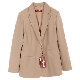 Beige maßgeschneiderte Wolljacke von Max Mara Beige
