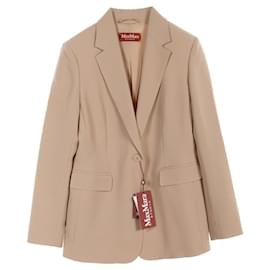 Max Mara Wool Tailored Jacket Beige Beige
