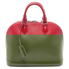 Louis Vuitton-Louis Vuitton Alma PM Leather Handbag M4058E-Red