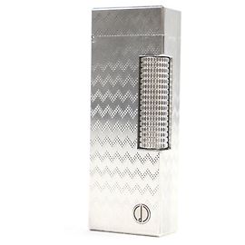 Alfred Dunhill Dunhill Chevron Stripe Lighter Silver Silvery