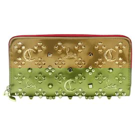 Christian Louboutin-Christian Louboutin Panettone Studded Wallet-Golden