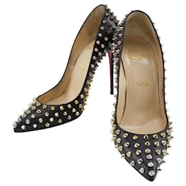 Christian Louboutin-Christian Louboutin Spike Leather Pumps-Black