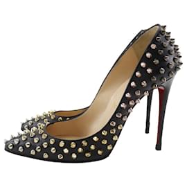 Christian Louboutin-Christian Louboutin Spike Leather Pumps-Black