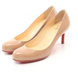 Christian Louboutin-Christian Louboutin Patent Leather Simple Pump 70-Pink