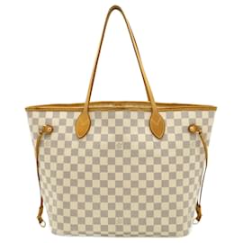 Louis Vuitton-Louis Vuitton Damier Azur Neverfull MM Tote Bag N51107-White