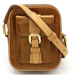 Bolsa de ombro Christy PM Monogram Vernis Louis Vuitton M91111 Bronze
