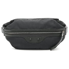 Balenciaga-Balenciaga Neo Lift Belt Bag Nylon Canvas Leather-Black