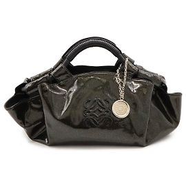 Loewe Nappa Aire Patent Leather Handbag Black