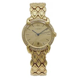 Chaumet Griffith Gold Dial Diamond Bezel Quartz Watch Golden