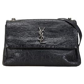 Yves Saint Laurent YSL West Hollywood Leather Chain Shoulder Bag Black