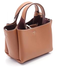 Tod's-Tod's Leather Handbag Brown XBWAPAFL000QRI9P13-Brown