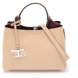 Tod's-Tod's Leather Handbag Beige-Beige