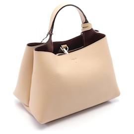 Tod's-Tod's Leather Handbag Beige-Beige