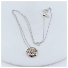 Autre Marque-K18PG/K18WG Diamond Necklace-Golden