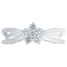 Autre Marque-Ponte Vecchio Diamond Ring Flower Motif K18WG-White