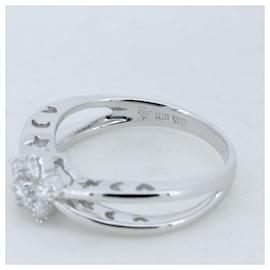Autre Marque-Ponte Vecchio Diamond Ring Flower Motif K18WG-White