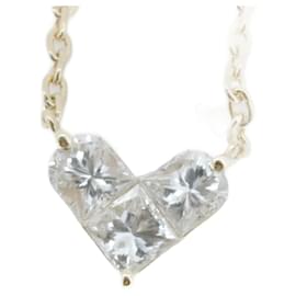Autre Marque-K18YG Diamond Mysterious Heart Necklace-Golden