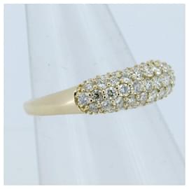 Autre Marque-Diamond Pave Ring 1.40ct K18YG Yellow Gold-Golden