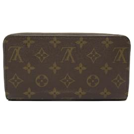 Louis Vuitton-Louis Vuitton Zippy Wallet Monogram Brown M42616-Brown
