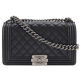 Chanel Boy Chain Shoulder Bag A67086 Black Black