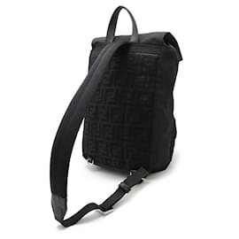 Fendi-Fendi Nylon/Leather Body Bag 7VZ067-Black