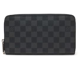 Louis Vuitton-Louis Vuitton Damier Graphite Zippy Organizer Wallet N63077-Black