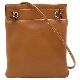 Hermès Borsa a spalla in pelle Aline Mini Hermes marrone D'oro
