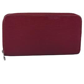 Louis Vuitton-LOUIS VUITTON Epi Zippy Wallet Long Wallet Fuchsia Pink M60305 LV Auth 99485-Pink,Fuschia