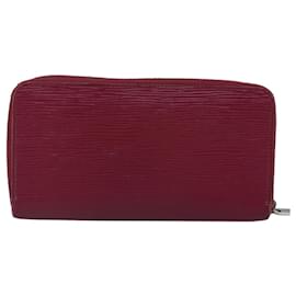 Louis Vuitton-LOUIS VUITTON Epi Zippy Wallet Long Wallet Fuchsia Pink M60305 LV Auth 99485-Pink,Fuschia