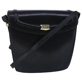 BALLY Borsa a Spalla in Pelle Nera Auth ti2287 Nero