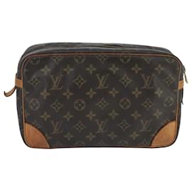 Louis Vuitton-LOUIS VUITTON Monogram Compiegne 28 Clutch Bag M51845 LV Auth 100328-Monogram