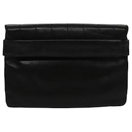 Chanel-CHANEL Choco Bar Waist bag Lamb Skin Black Gold CC Auth bs19810-Black,Golden