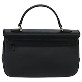 Autre Marque-Burberrys Hand Bag Leather Black Auth ep6553-Black