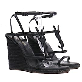 Saint Laurent-SAINT LAURENT  Sandals T.EU 39 Leather-Black