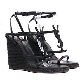 SAINT LAURENT Sandali T.EU 39 Pelle Nero