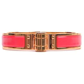 HERMÈS - Hermès Hinge Bracelet in Coral Enamel (T0) Pink