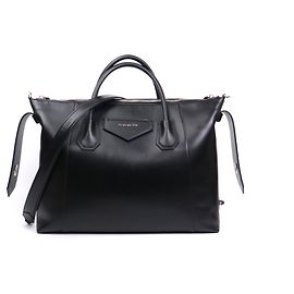GIVENCHY - Givenchy Antigona soft medium handbag in black smooth leather Black