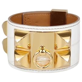 Hermès-HERMES Belts T. One Size Metal-White