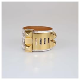 Hermès-HERMES Belts T. One Size Metal-White