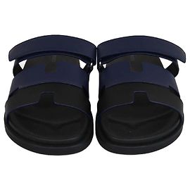 Hermès Hermes Bleu Obsur/Noir Chypre Sandals Other