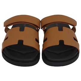 Hermès Hermes Gold Chypre Sandalen Golden