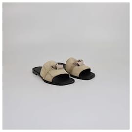 Hermès-HERMES Flats T.EU  Suede-Beige