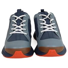 Hermès-HERMES Flats T.EU  Leather-Blue