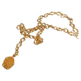 Cinturón de cadena Chanel dorado metal 80 cm Dorado