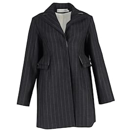 Dior-Christian Dior Pinstripe Single-Breasted Blazer in Grey Wool-Grey