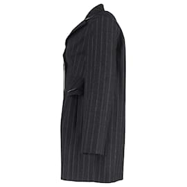 Dior-Christian Dior Pinstripe Single-Breasted Blazer in Grey Wool-Grey