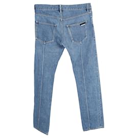 Prada- Prada Mid-Waist Straight-Leg Jeans in Blue Cotton Denim-Blue,Light blue