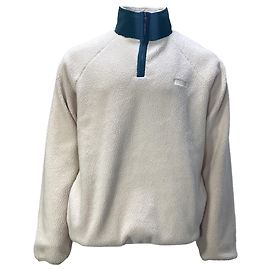 Apc A.P.C. Island Halb-Zip Fleece-Pullover aus Off-White-Polyester Weiß Roh