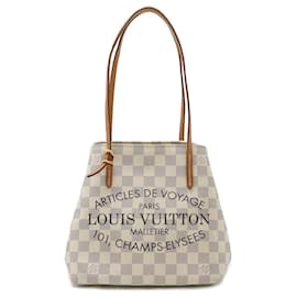 Louis Vuitton-Sac cabas PM Damier Azur de Louis Vuitton-Blanc
